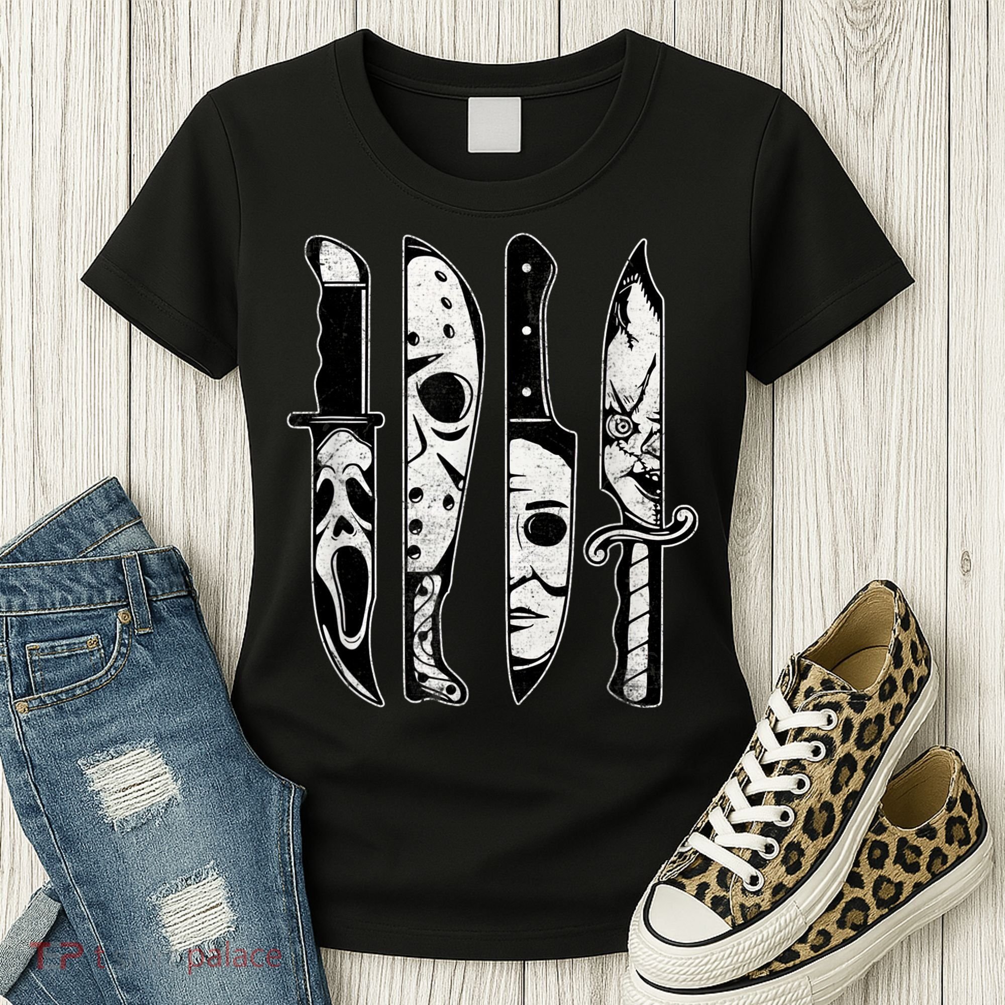 Scary Horror Movies Halloween Costume Gift Women's T-Shirt