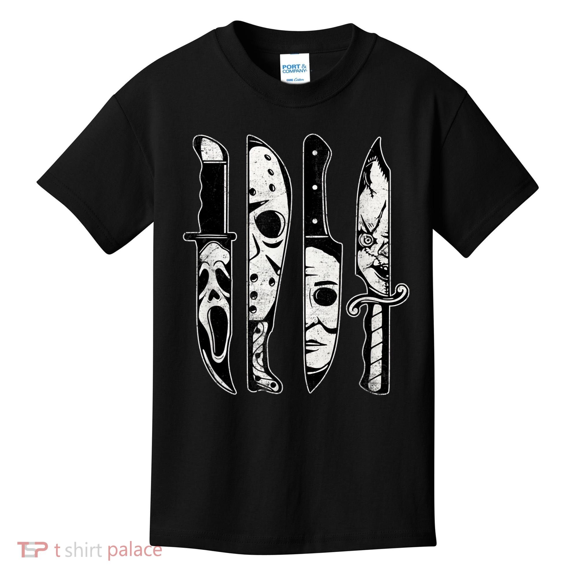 Scary Horror Movies Halloween Costume Gift Kids T-Shirt
