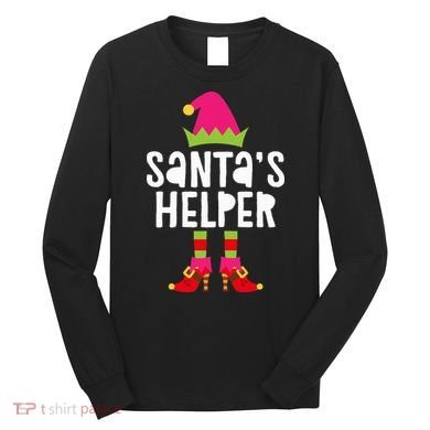 Santa's Helper  Matching Christmas Elves Long Sleeve Shirt