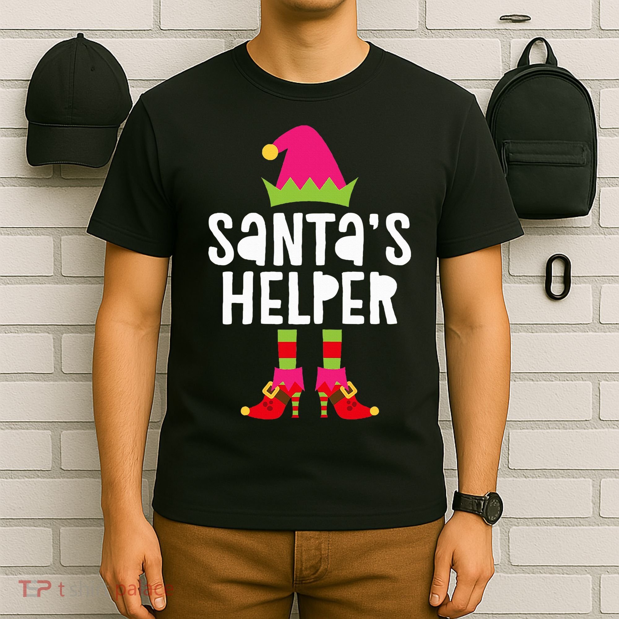 Santa's Helper  Matching Christmas Elves T-Shirt