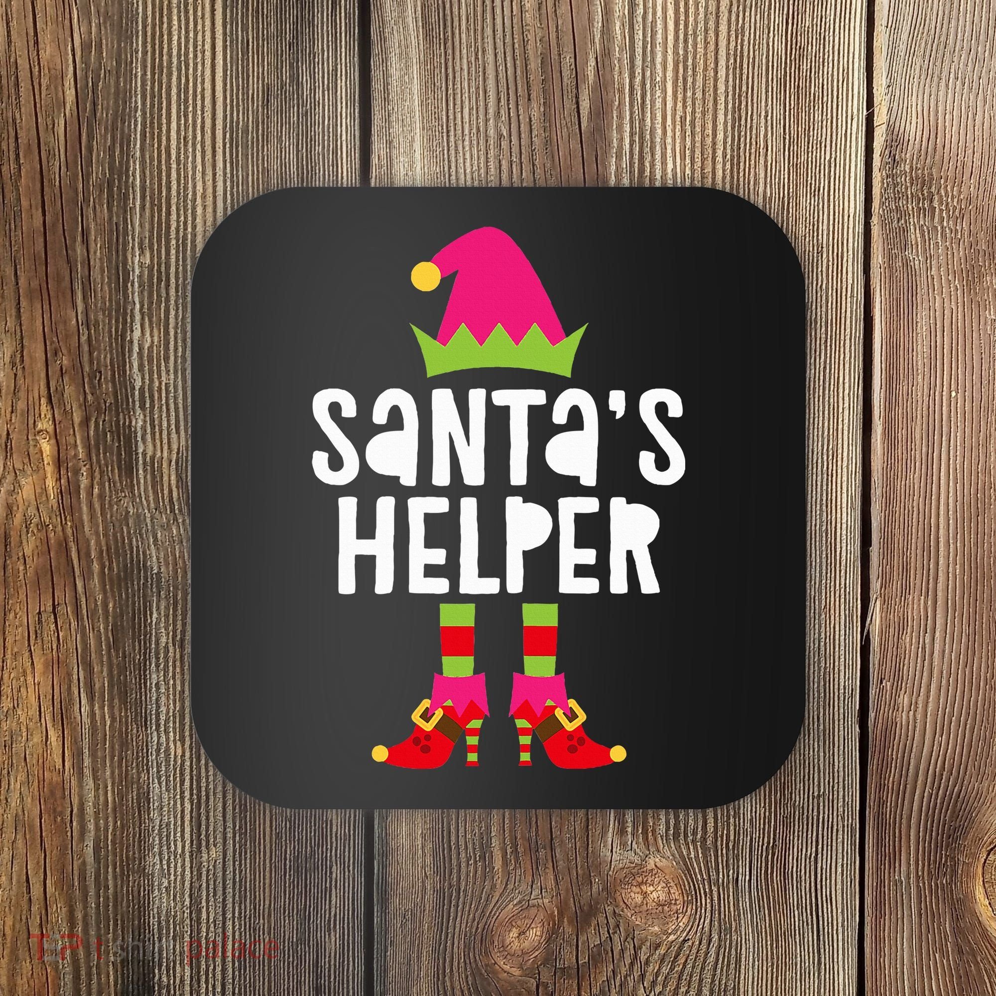 Santa's Helper  Matching Christmas Elves Coaster
