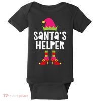 Santa's Helper  Matching Christmas Elves Baby Bodysuit thumb 0