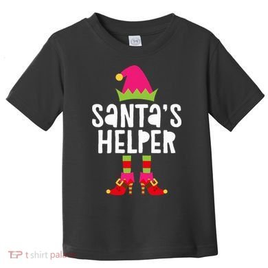 Santa's Helper  Matching Christmas Elves Toddler T-Shirt