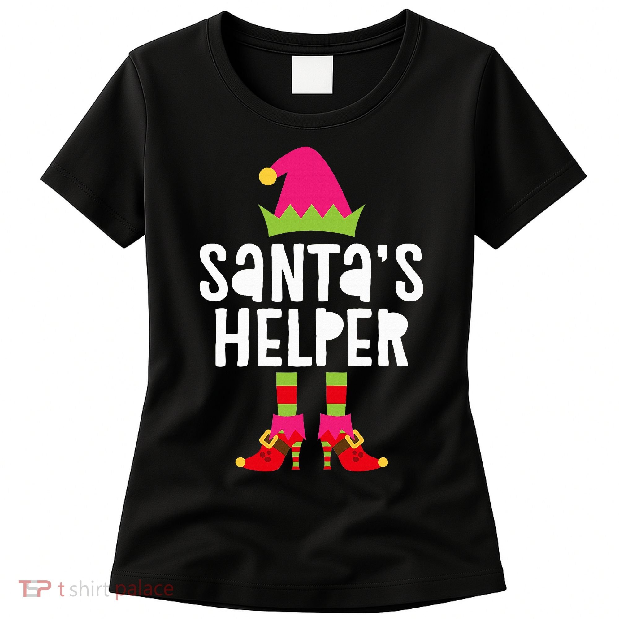 Santa's Helper  Matching Christmas Elves Women's T-Shirt