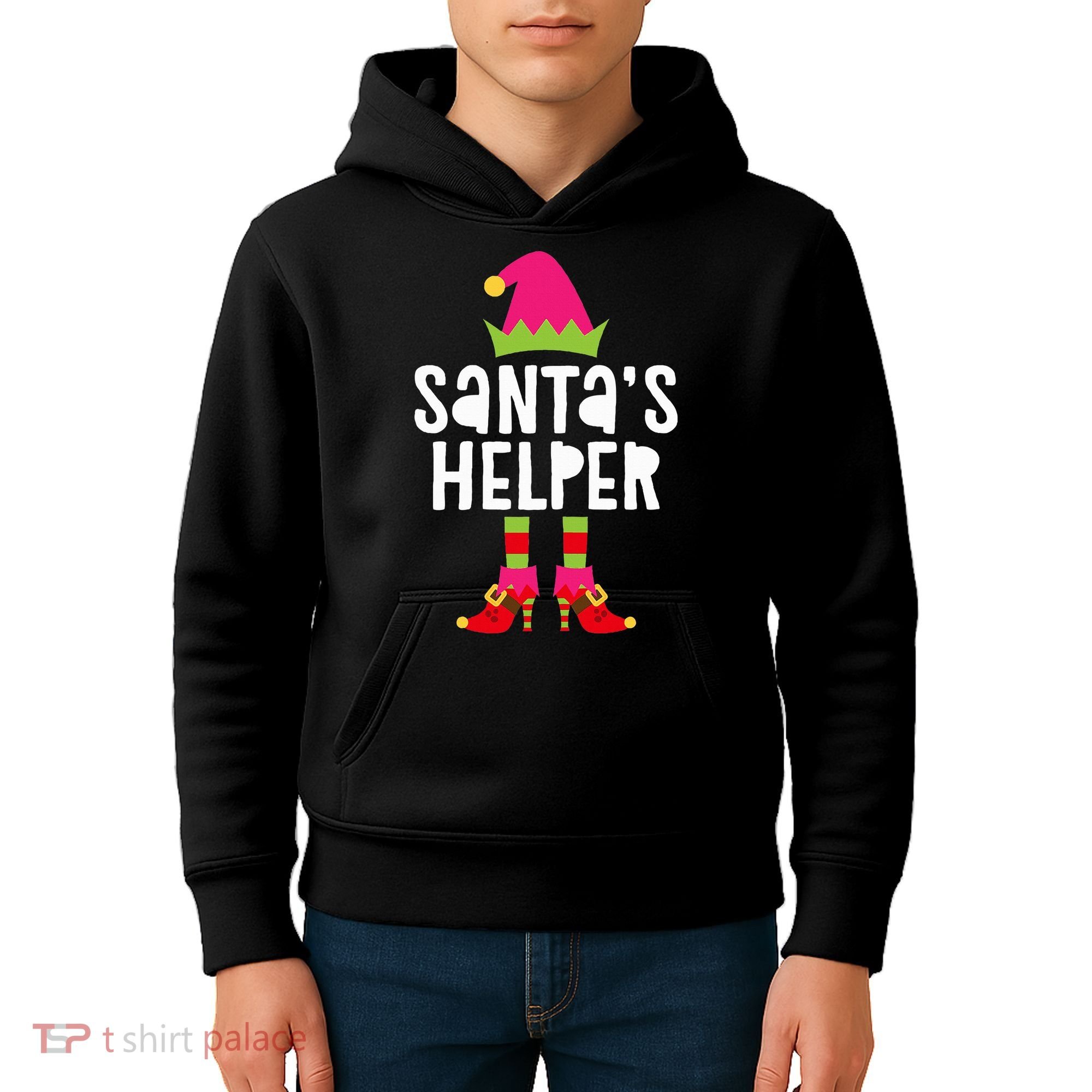 Santa's Helper  Matching Christmas Elves Kids Hoodie