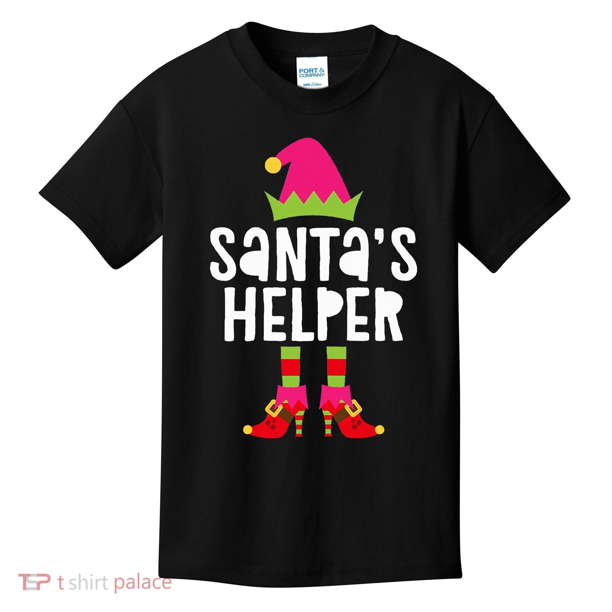 Santa's Helper  Matching Christmas Elves Kids T-Shirt