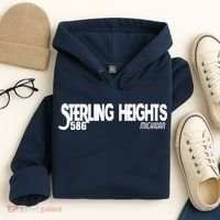 Sterling Heights Michigan 586 Hoodie thumb 4