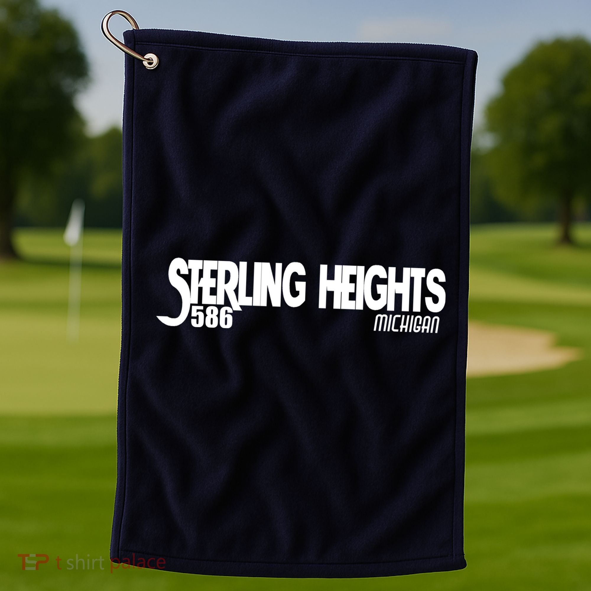 Sterling Heights Michigan 586 Golf Towel