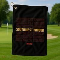 Southwest Harbor Maine Golf Towel thumb 1