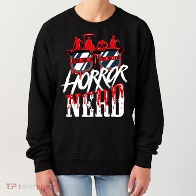 Scary Horror Nerd Bloody Games Glasses Horror Movie Fan Women's Sweatshirt