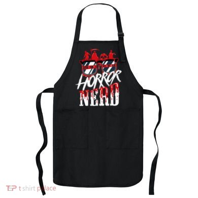 Scary Horror Nerd Bloody Games Glasses Horror Movie Fan Apron