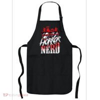 Scary Horror Nerd Bloody Games Glasses Horror Movie Fan Apron thumb 0