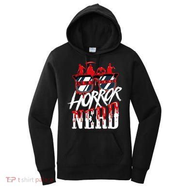Scary Horror Nerd Bloody Games Glasses Horror Movie Fan Women's Hoodie