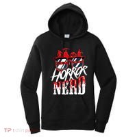 Scary Horror Nerd Bloody Games Glasses Horror Movie Fan Women's Hoodie thumb 0