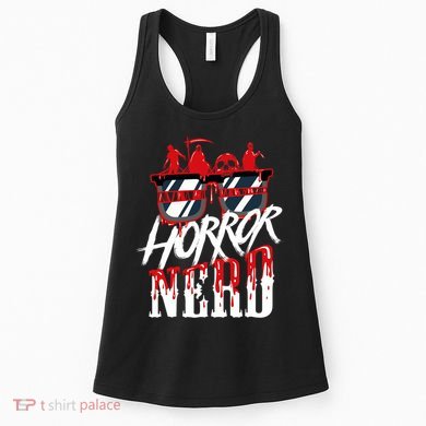 Scary Horror Nerd Bloody Games Glasses Horror Movie Fan Women's Tank Top