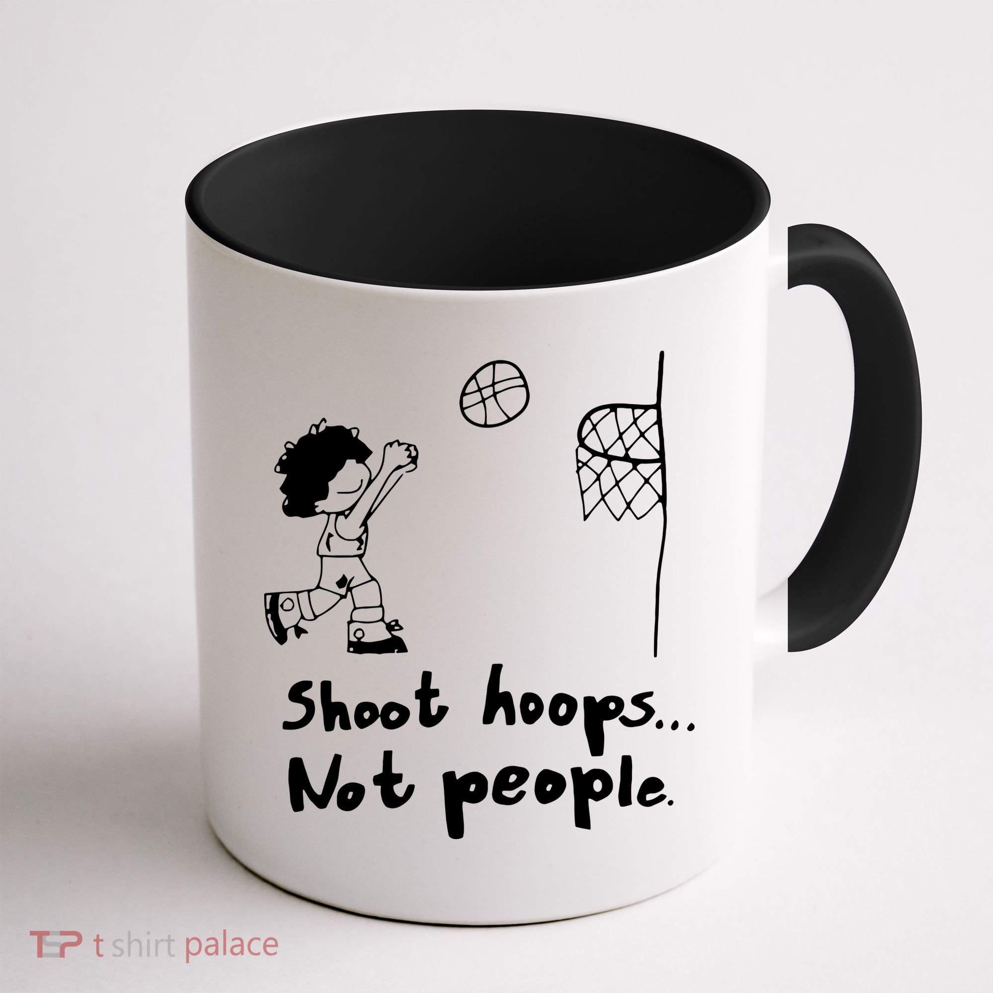 Shoot Hoops Not People Coffee Mug