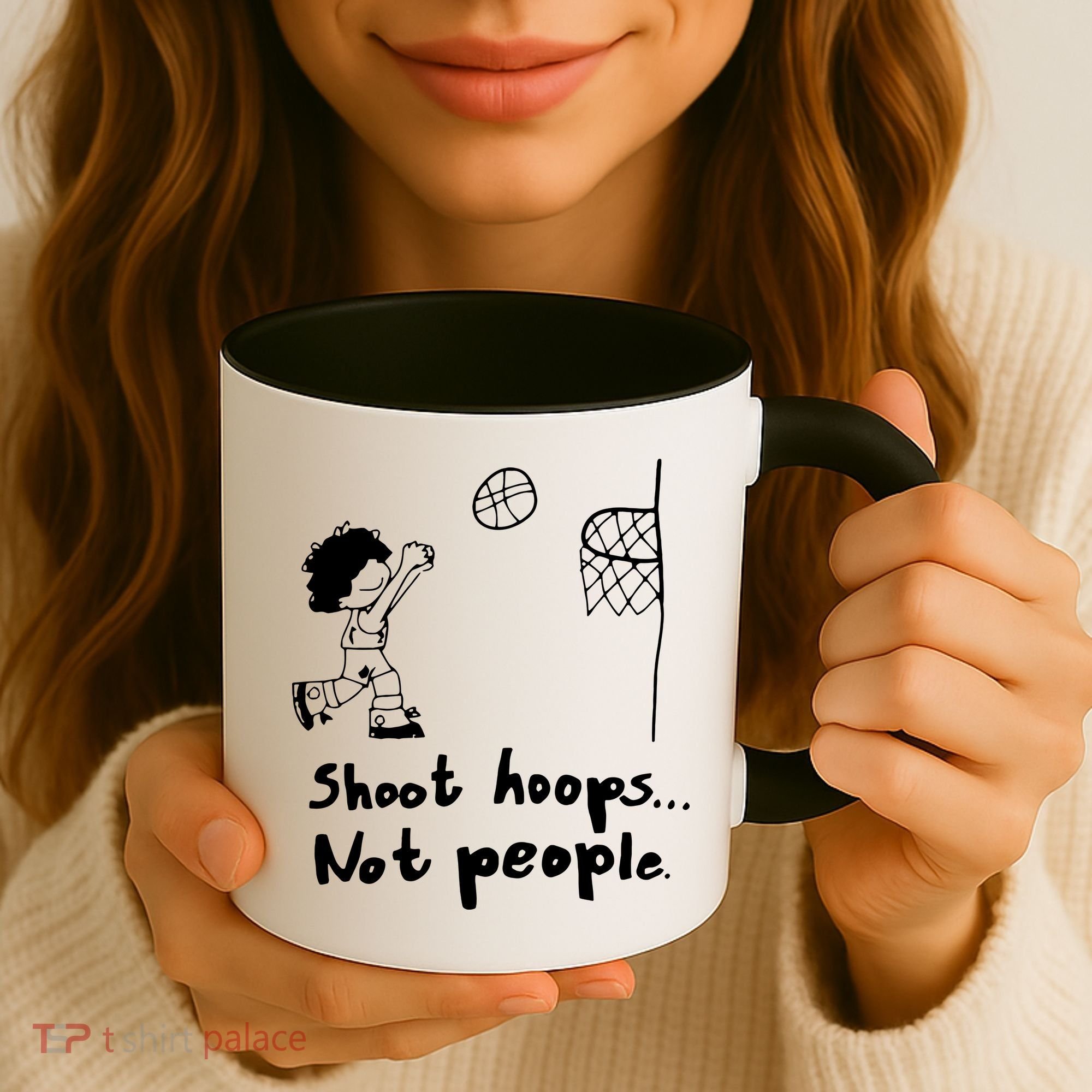 Shoot Hoops Not People Coffee Mug