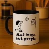 Shoot Hoops Not People Coffee Mug thumb 4