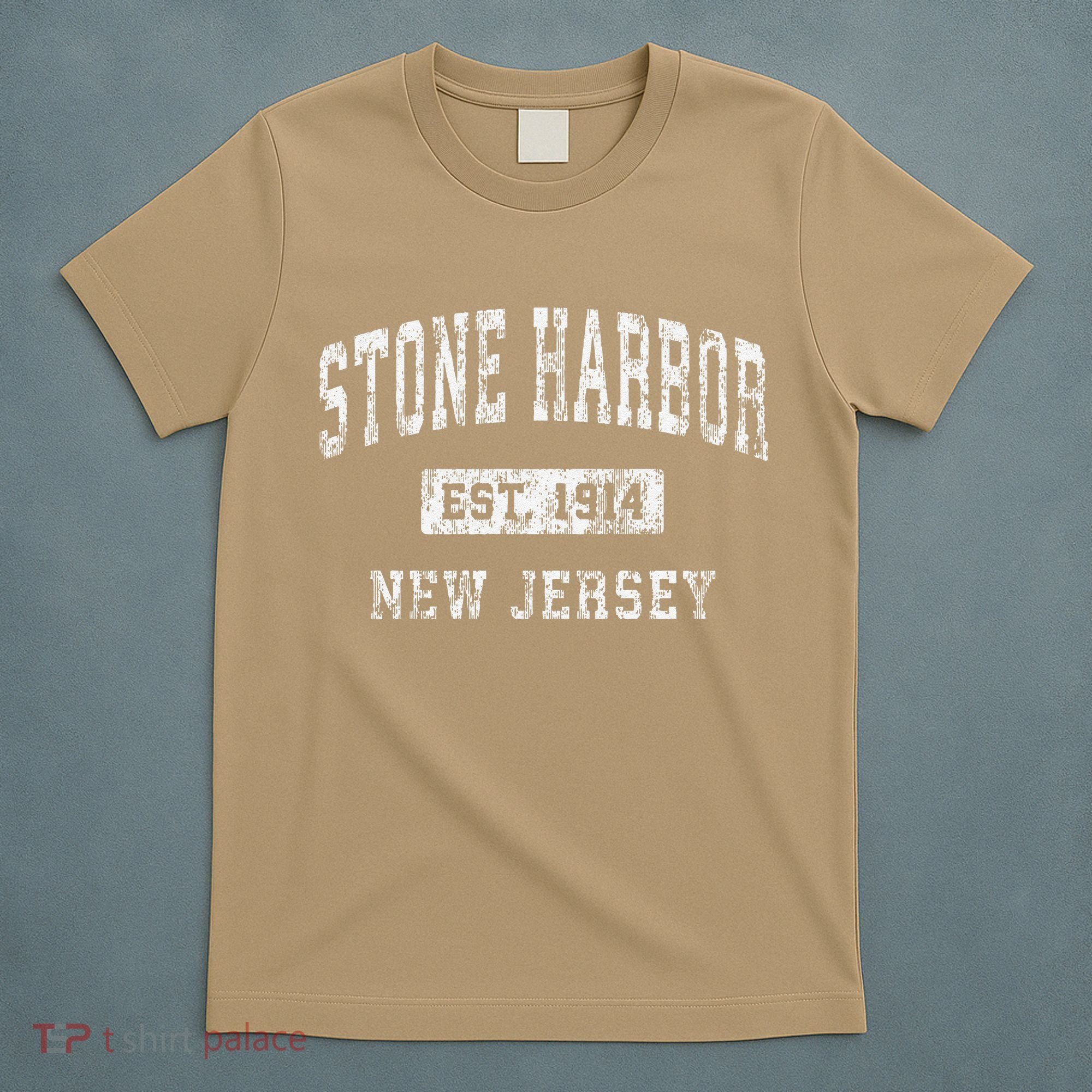 Stone Harbor New Jersey Nj Vintage Established T-Shirt
