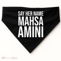 Say Her Name Mahsa Amini USA-Made Doggie Bandana thumb 0
