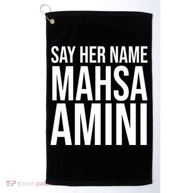 Say Her Name Mahsa Amini Golf Towel