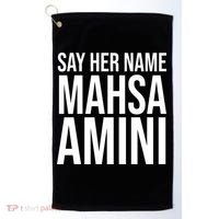 Say Her Name Mahsa Amini Golf Towel thumb 0
