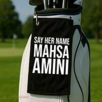 Say Her Name Mahsa Amini Golf Towel thumb 2