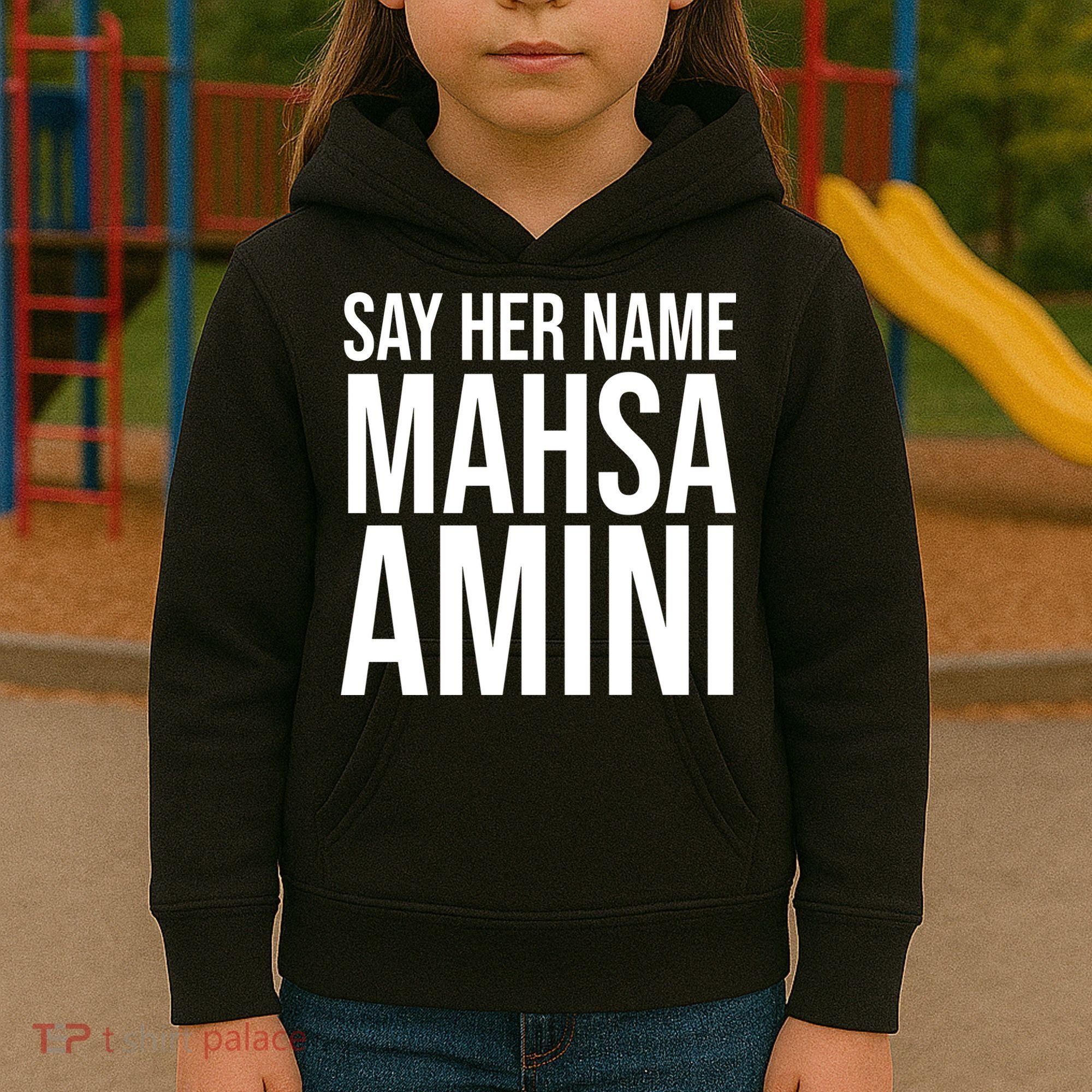 Say Her Name Mahsa Amini Kids Hoodie