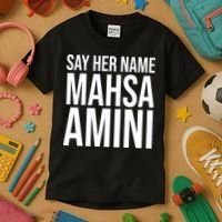 Say Her Name Mahsa Amini Kids T-Shirt thumb 3