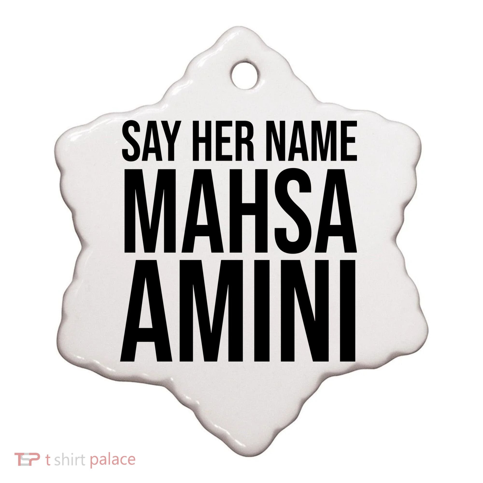 Say Her Name Mahsa Amini Ceramic Ornament