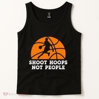 Shoot Hoops Not People Basketball Ball Game Dribbling Tank Top thumb 2