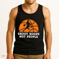 Shoot Hoops Not People Basketball Ball Game Dribbling Tank Top thumb 3