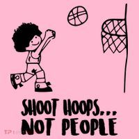 SHOOT HOOPS NOT PEOPLE Trending Quote Basketball Coaster thumb 2