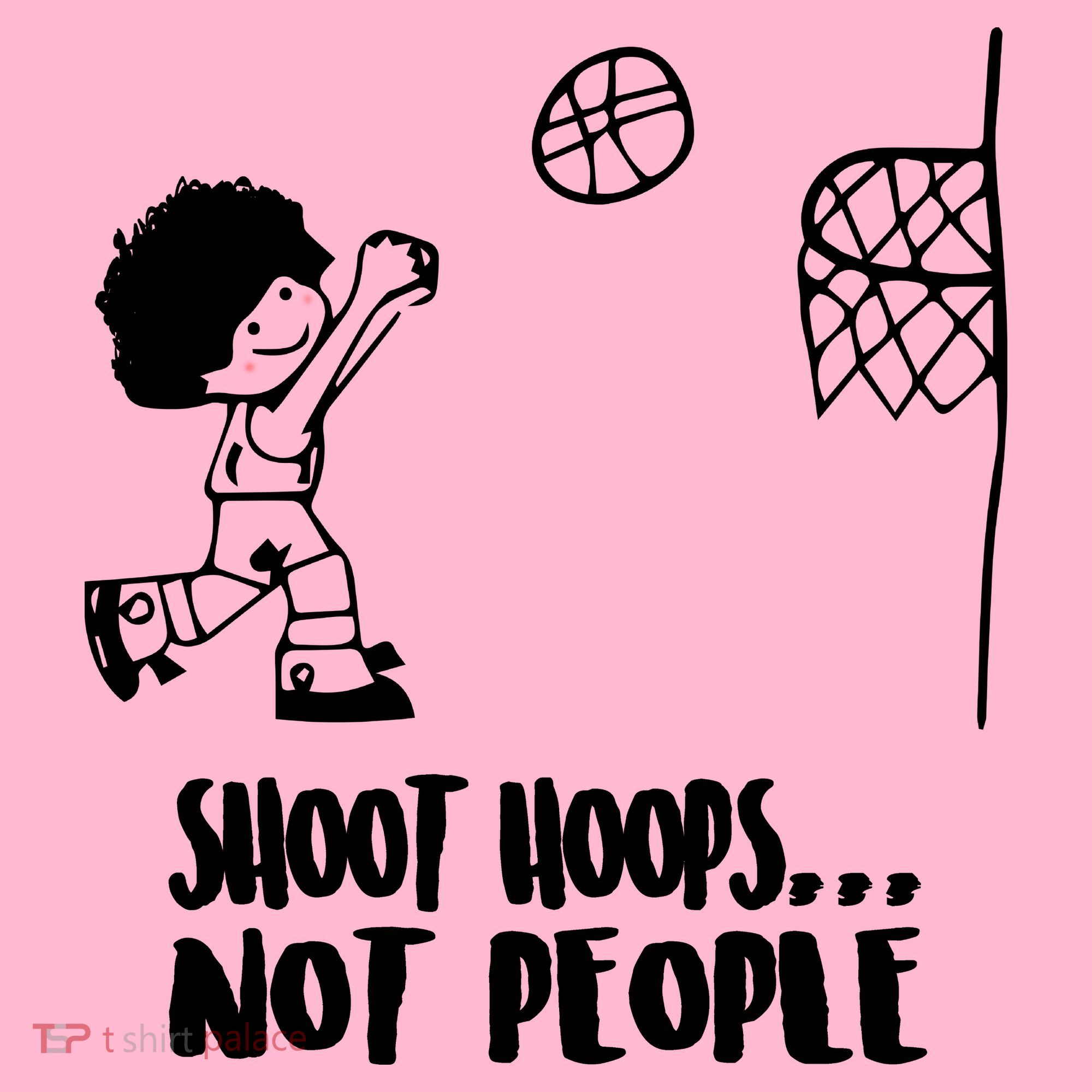 SHOOT HOOPS NOT PEOPLE Trending Quote Basketball Coaster