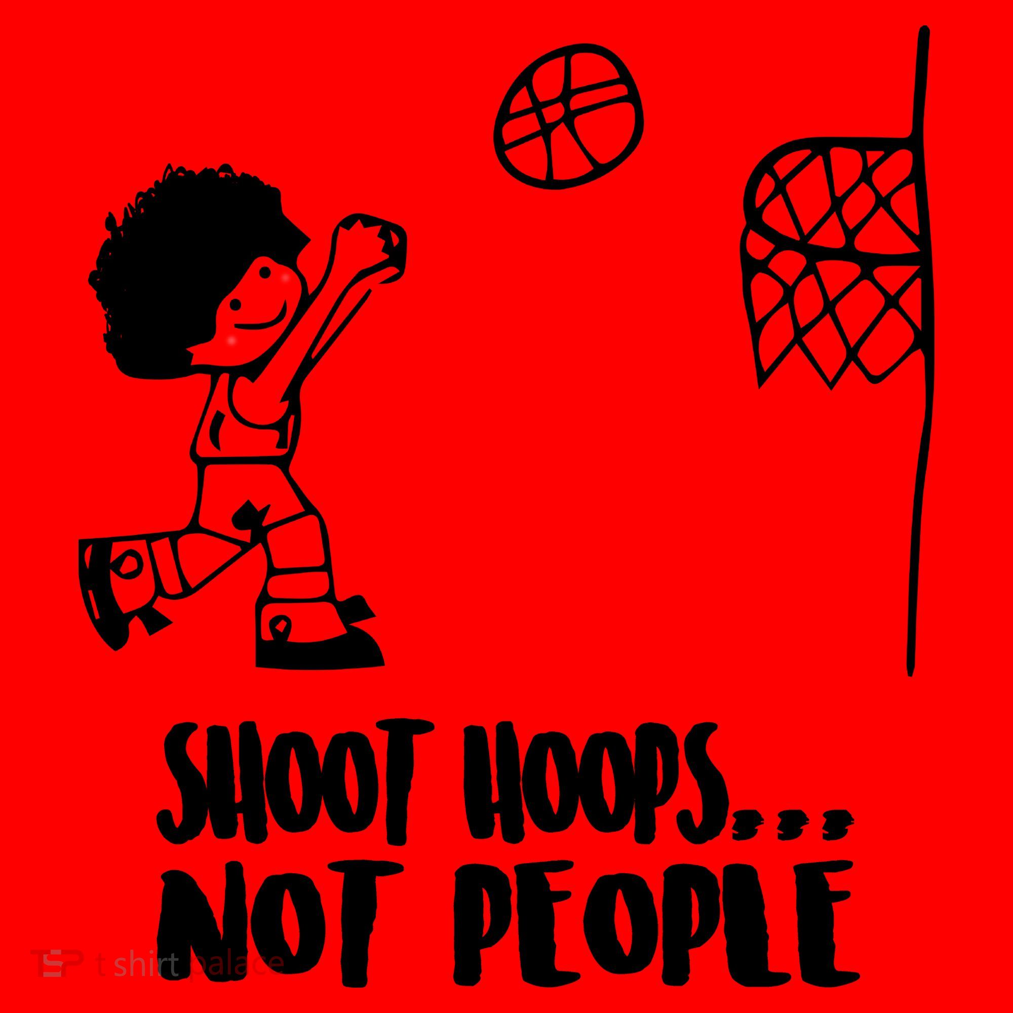 SHOOT HOOPS NOT PEOPLE Trending Quote Basketball Santa Hat