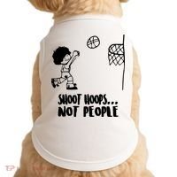SHOOT HOOPS NOT PEOPLE Trending Quote Basketball Doggie Tank thumb 0