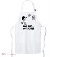 SHOOT HOOPS NOT PEOPLE Trending Quote Basketball Apron thumb 0