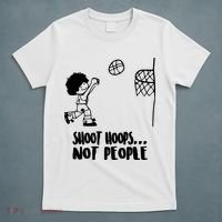 SHOOT HOOPS NOT PEOPLE Trending Quote Basketball T-Shirt thumb 5