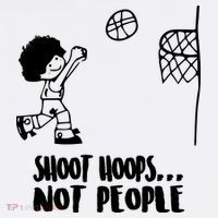 SHOOT HOOPS NOT PEOPLE Trending Quote Basketball Women's Tank Top thumb 5