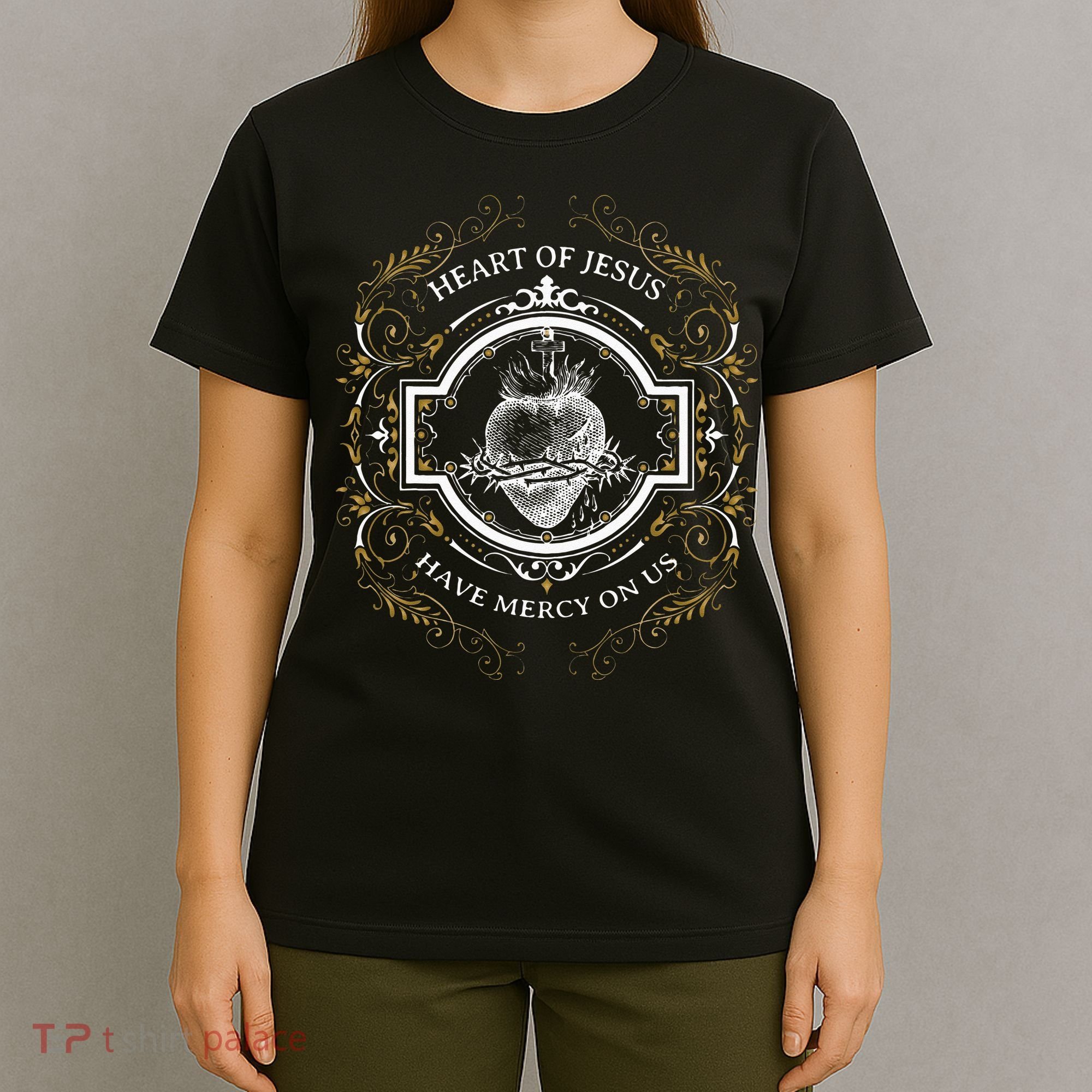 Sacred Heart Of Jesus Litany Vintage Blessing Catholic T-Shirt