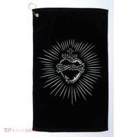 Sacred Heart Of Jesus Catholic Golf Towel thumb 0