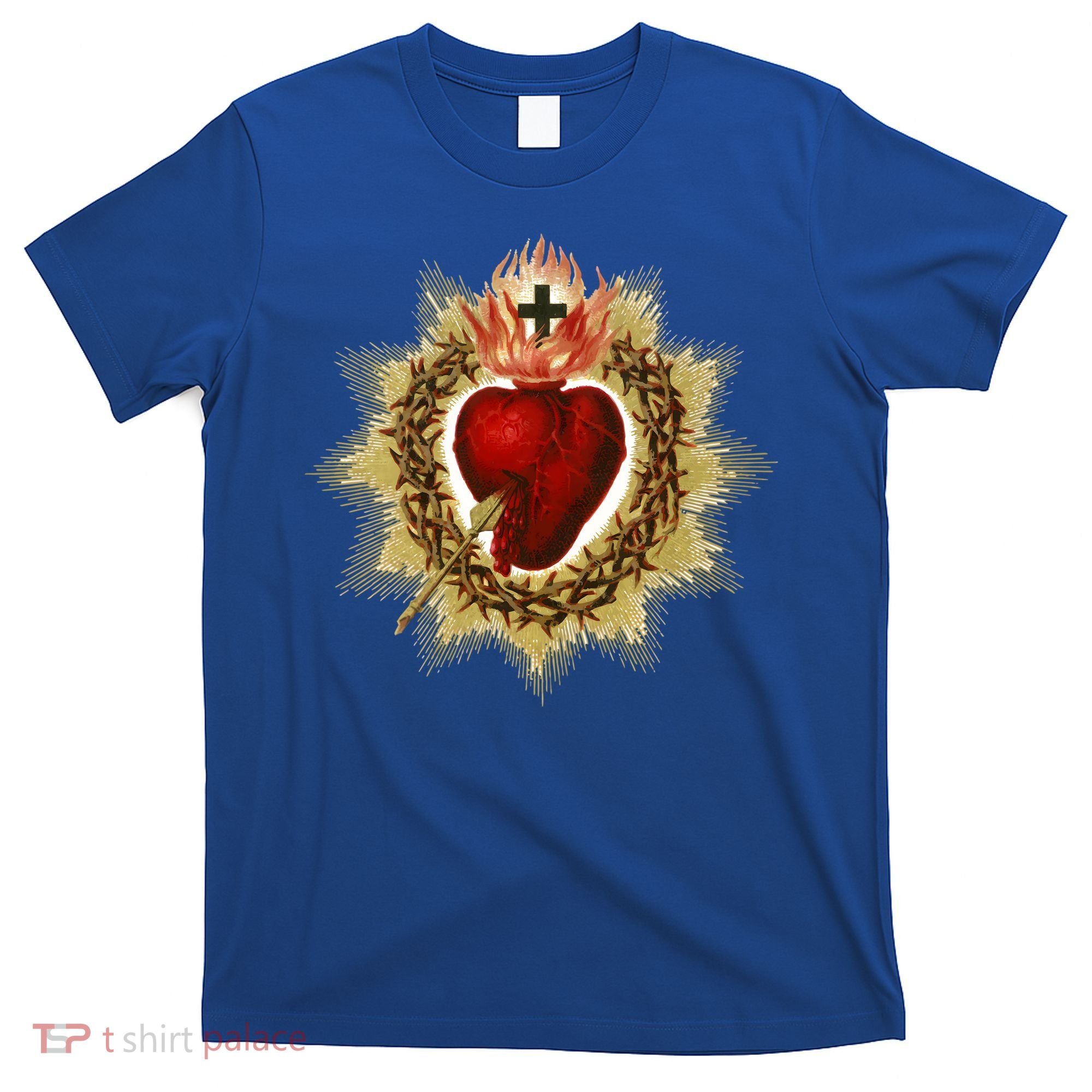 Sacred Heart Of Jesus Christ Catholic Blessing Vintage Art Gift T-Shirt
