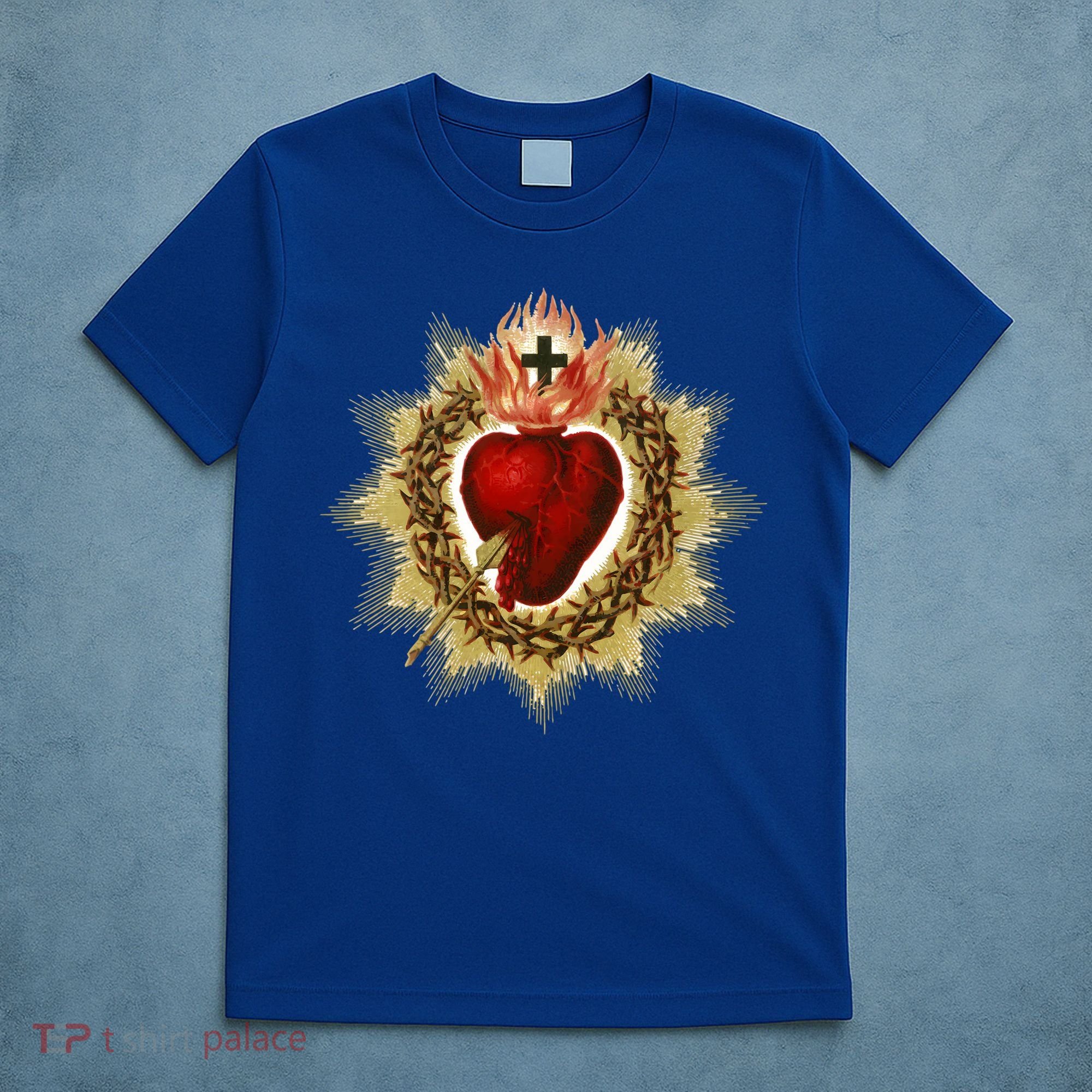 Sacred Heart Of Jesus Christ Catholic Blessing Vintage Art Gift T-Shirt