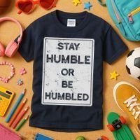 Stay Humble Or Be Humbled For People Live Positive Life Kids T-Shirt thumb 3
