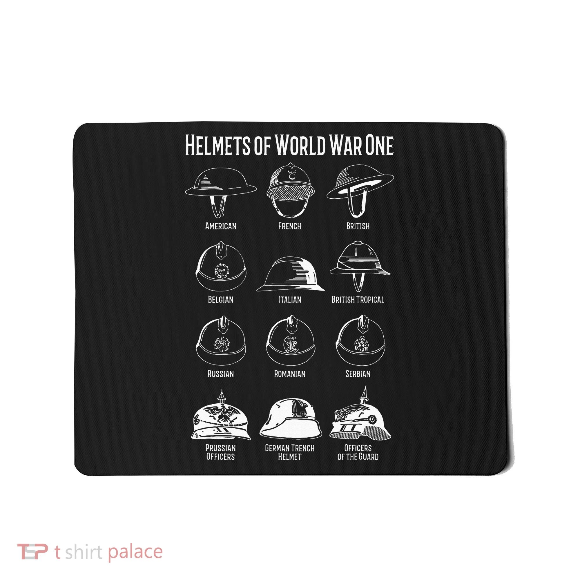 Soldiers Helmets Of World War One Wwi Diagrams Mousepad