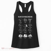 Soldiers Helmets Of World War One Wwi Diagrams Women's Tank Top thumb 0