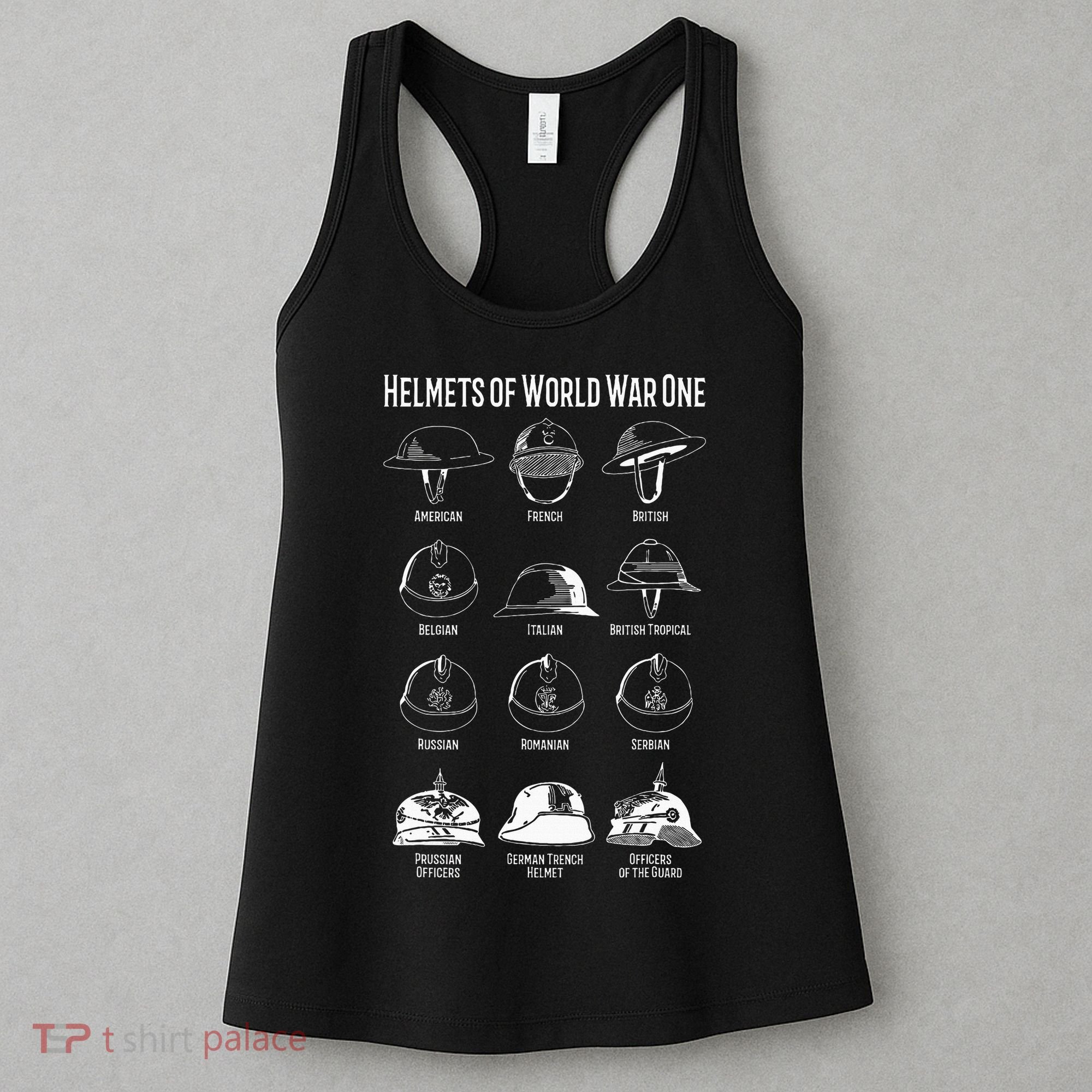 Soldiers Helmets Of World War One Wwi Diagrams Women's Tank Top