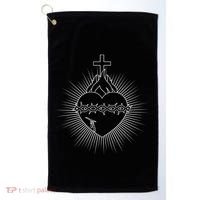Sacred Heart Of Jesus Christian Catholic Devotion Golf Towel thumb 0