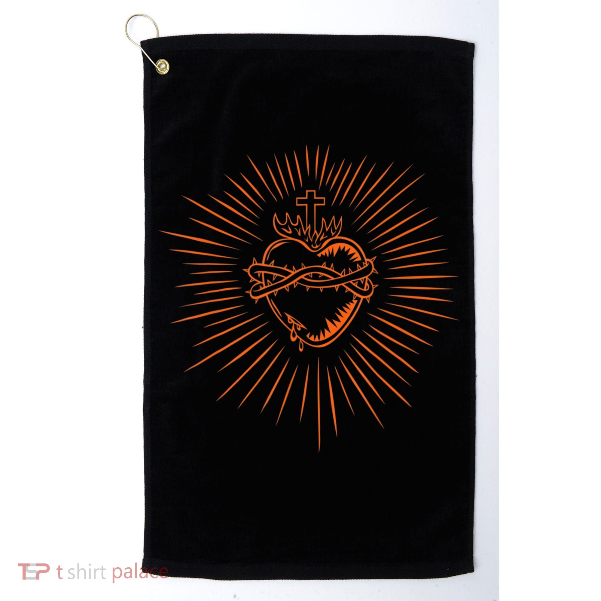 Sacred Heart Of Jesus Devotion Catholic Golf Towel