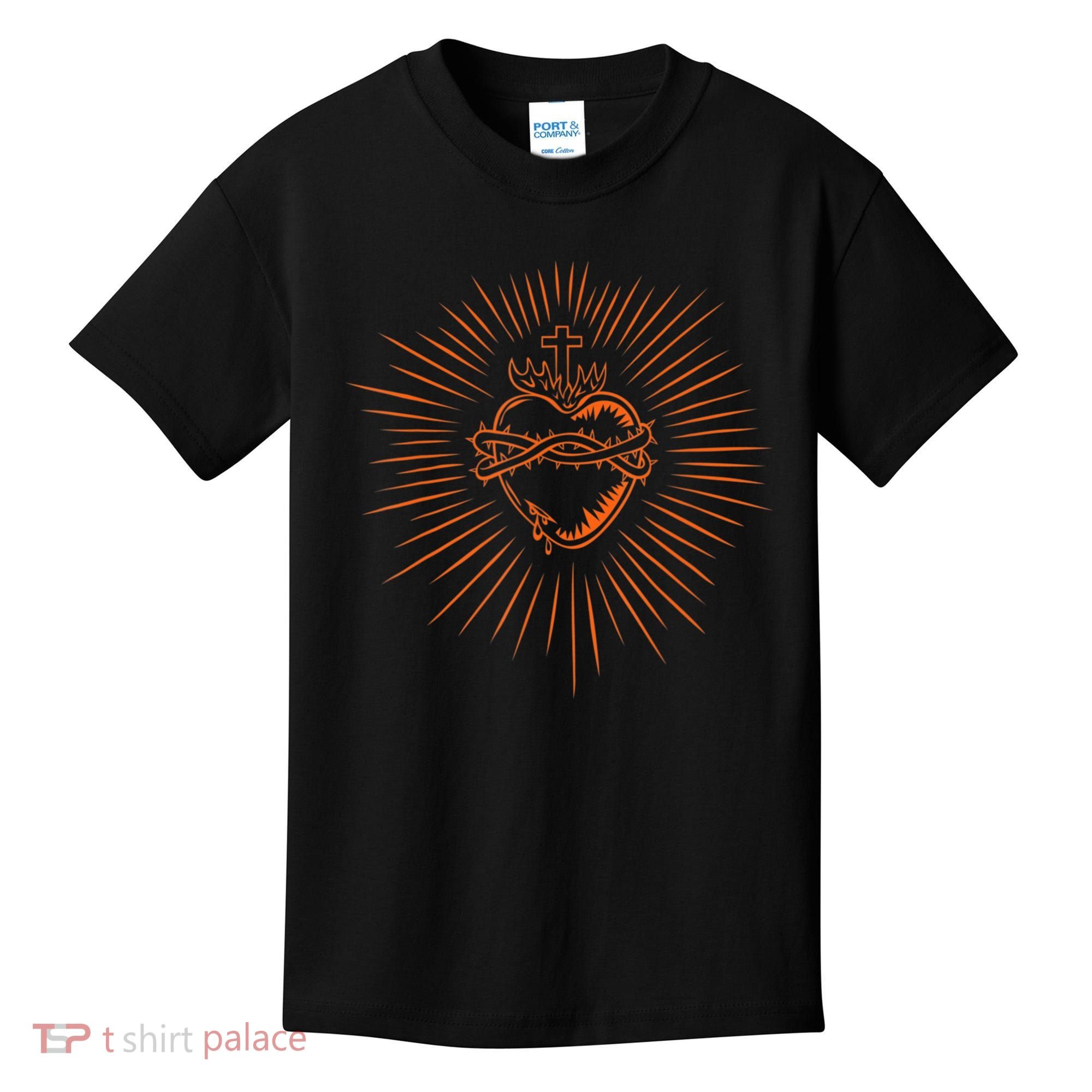 Sacred Heart Of Jesus Devotion Catholic Kids T-Shirt